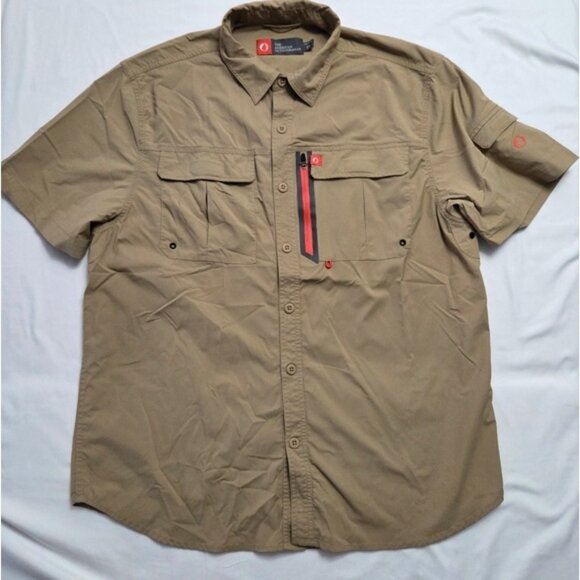 Tan Lightweight Technical Collared Shirt XL - Picture 1 of 11